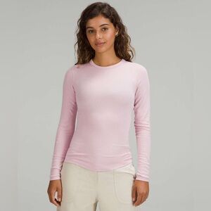 Lululemon Hold Tight Long Sleeve Shirt in Pink Peony Size 2